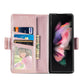 For Samsung Galaxy Z Fold4 5G Litchi Pattern Case With Pen And Card Slots - 4 - Rose Gold