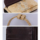 Sequin Snake Print Wrist Bag - Multifunctional Chain Wallet - Pink