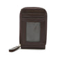 Woven Mini Coin Purse For Ladies Student Id & Card Holder - Brown