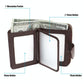 Men Anti-magnetic Leather Rfid Wallet - Black - Coffee