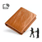 Multi-Functional Oil Wax Leather Rfid Wallet