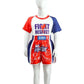 Kids Boxing Set - Sparring Shorts And Tights - Bright Green