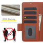 For Samsung Galaxy Z Fold4 5G Leather Phone Case With Pen Slot - Rose Gold