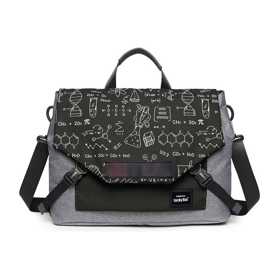 Anti-Drop Crossbody Laptop Bag - 16 Inch Airbag Design - Gray Black Equation