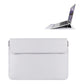Leather Laptop Liner Bag - 14.1-15.4 Inches With Stand Function - Silver Gray