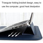 Leather Laptop Liner Bag - 14.1-15.4 Inches With Stand Function - Silver Gray