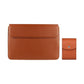 Leather Laptop Liner Bag - 14.1-15.4 Inches With Stand Function - Silver Gray
