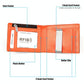 Anti-magnetic Leather Wallet with Zipper for Men - Rfid Protection - Coffee
