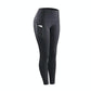 High Waist Slim Sports Leggings Women Tight Sportswear Size L - Black