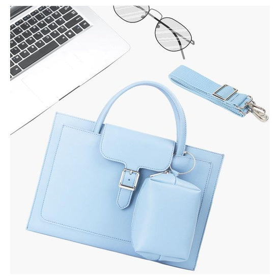 15-Inch Waterproof Laptop Bag With Power Pack - Portable - Sky Blue