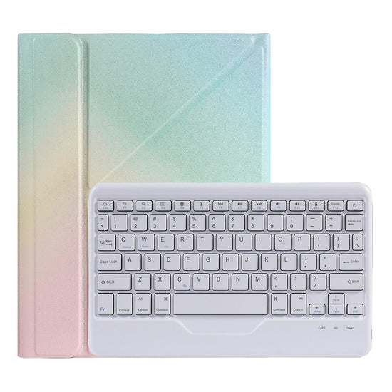 Bluetooth Keyboard Leather Case For Ipad Pro 11 With Triangle Holder & Pen Slot - Fits 2021 / 2020 / 2018 & Air 4 10.9 - Splittable - Gradient Dark Green