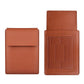 15.4 Inch Laptop Sleeve Leather Case with Small Storage Bag - Green