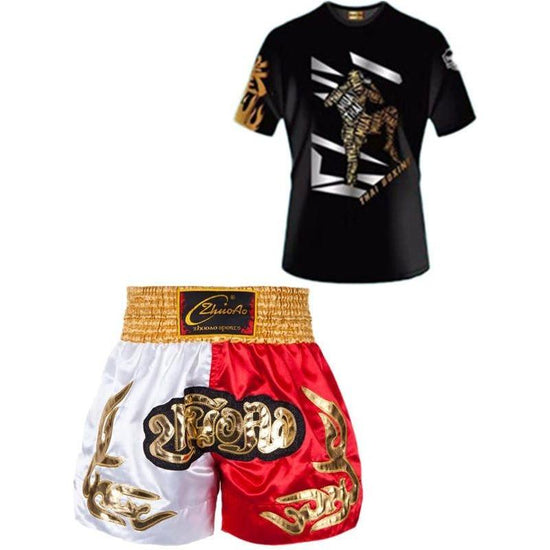 Kids Boxing Set - Sparring Shorts And Tights - Bright Green