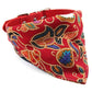 Cotton Pet Bib Cat Headband Dog Saliva Towel - Size L - Red