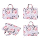 15 Inch Laptop Case Bag With White Rose Pattern And Handle - Grey