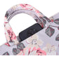 15 Inch Laptop Case Bag With White Rose Pattern And Handle - Grey