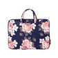 15 Inch Laptop Case Bag With White Rose Pattern And Handle - Grey