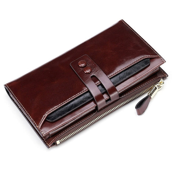 Detachable Card Holder Women Leather Wallet - Blue Rfid - Ccb6684C