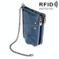 Leather Wallet with Rfid Protection and Strap - Card Slots - Coffee