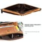 Leather Wallet with Rfid Protection and Strap - Card Slots - Coffee