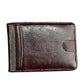 Leather Rfid Billfold Wallet - Mini Size - Coffee