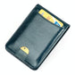 Leather Rfid Billfold Wallet - Mini Size - Coffee