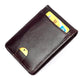 Leather Rfid Billfold Wallet - Mini Size - Coffee
