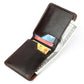 Leather Rfid Billfold Wallet - Mini Size - Coffee