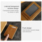 Leather Rfid Billfold Wallet - Mini Size - Coffee