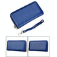 Leather Rfid Card Holder Wallet with Hand Strap - Coffee