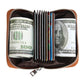 Anti-magnetic Rfid Leather Zip Wallet - Zipper Closure - Coffee