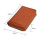 Anti-magnetic Rfid Leather Zip Wallet - Zipper Closure - Coffee
