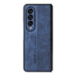 For Samsung Galaxy z Fold4 5G Embossed 3d Skin Texture Phone Case - Sleek Design - Sapphire Blue
