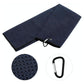 Club Cleaning Brush & Hook Towel Golf Set - Compact & Convenient - Black