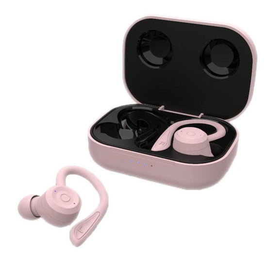Waterproof T20 Tws Bluetooth Earphones with Charging Box and Noise-cancelling Hooks - Gray