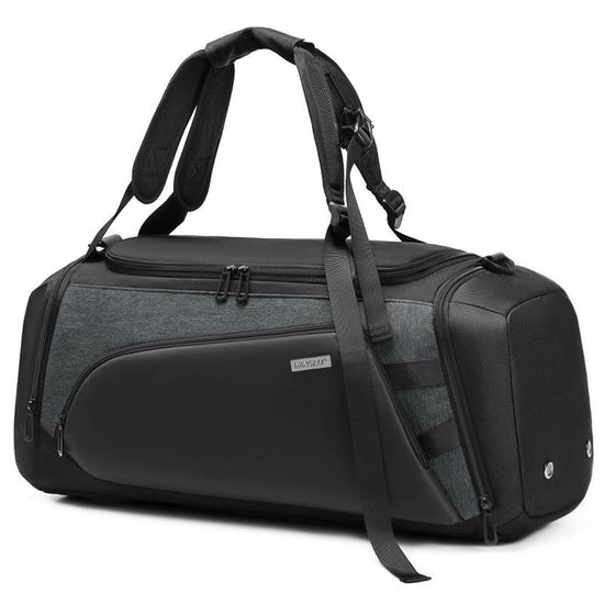 Separate Wet / Dry Large Gym Bag - Dark Grey