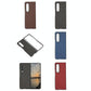 For Samsung Galaxy z Fold4 5G Carbon Fiber Texture Leather Phone Case - Pu Material - Brown