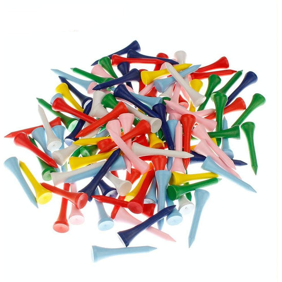 40 Wooden Golf Tees With Ball Holder - 83Mm