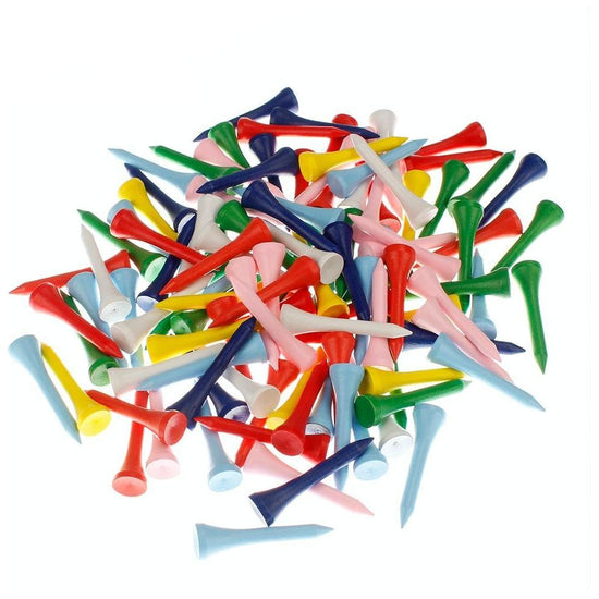 40 Wooden Golf Tees With Ball Holder - 83Mm