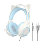 Rgb Cat Ear Gaming Headset - Blue
