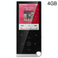 2.4 Inch Touch Mp4 / Mp3 Player 4Gb Memory E Book / Alarm / Timer No Bluetooth - Silver Grey