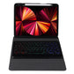 Bluetooth Keyboard Leather Case For Ipad 9.7 - Triangle Holder & Pen Slot - Gradient Purple