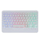 Bluetooth Keyboard Leather Case For Ipad 9.7 - Triangle Holder & Pen Slot - Gradient Purple