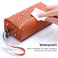 Waterproof Laptop Accessory Bag - Pu Leather - Brown
