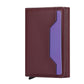 10x6x3cm Secure Brush Card Bag - Compact and Protective - Wine Red