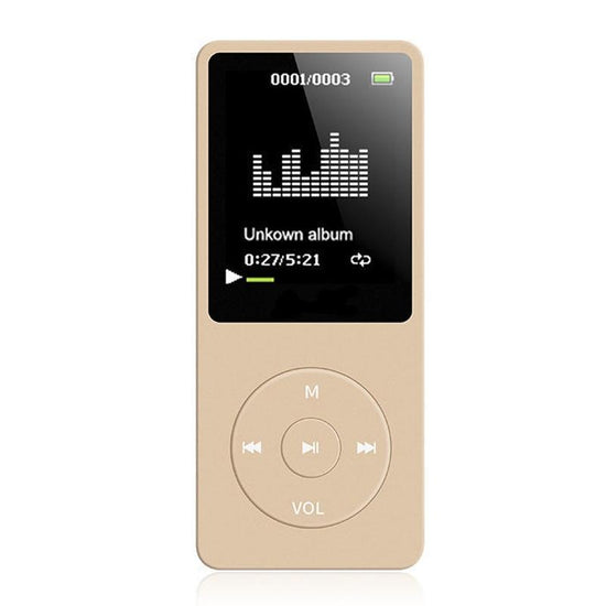 Ultra Thin Screen Mp4 Player Lossless Sound - Gold
