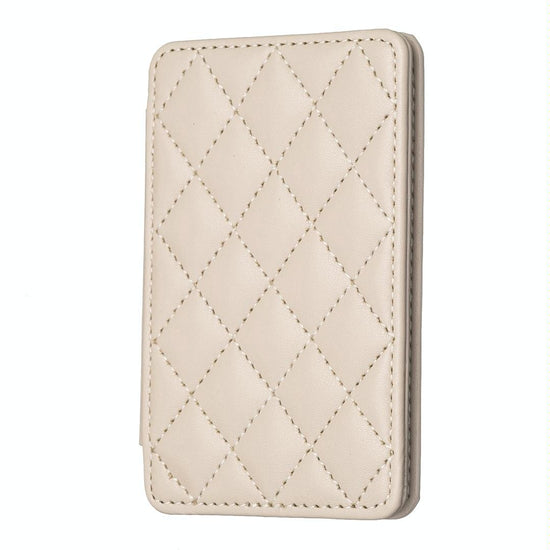 Rhombus Pattern Card Bag Back Sticker For Mobile Phones - Beige