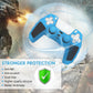 Silicone Gamepad Protective Case for Sony Ps5 with Splicing Design and Rocker Caps - Blue Black