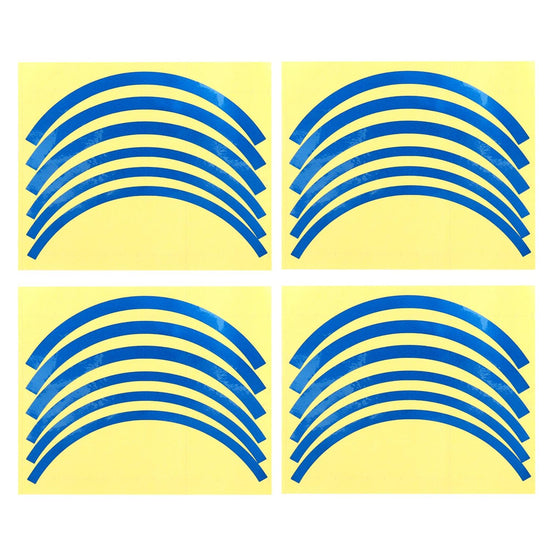 Blue Wheel Hub Sticker Set for Scooter / Bike / Electric Vehicle 2 Pcs - Blue