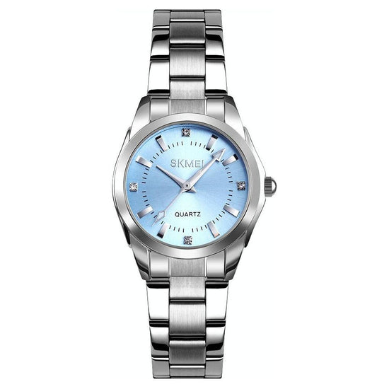 Waterproof Quartz Women Watch With Rhinestone Steel Strap - Delicate And Creative